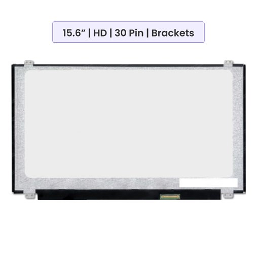 Laptop Screen Panel 15.6-Inch - HD (1366x768) - 30 Pin - Brackets