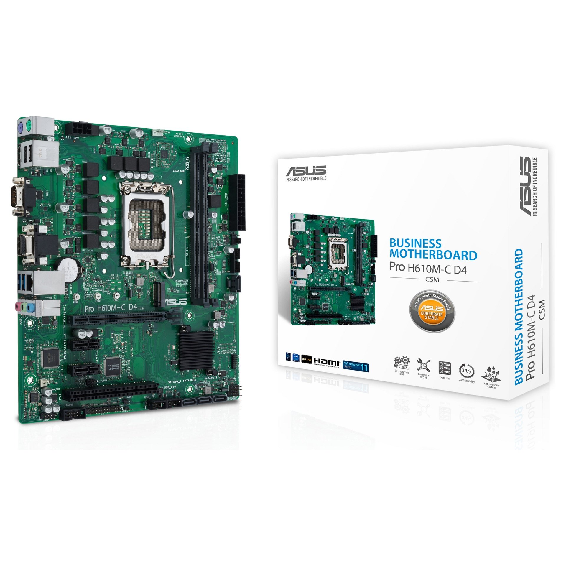 1700 ASUS PRO H610M-C-CSM DDR4