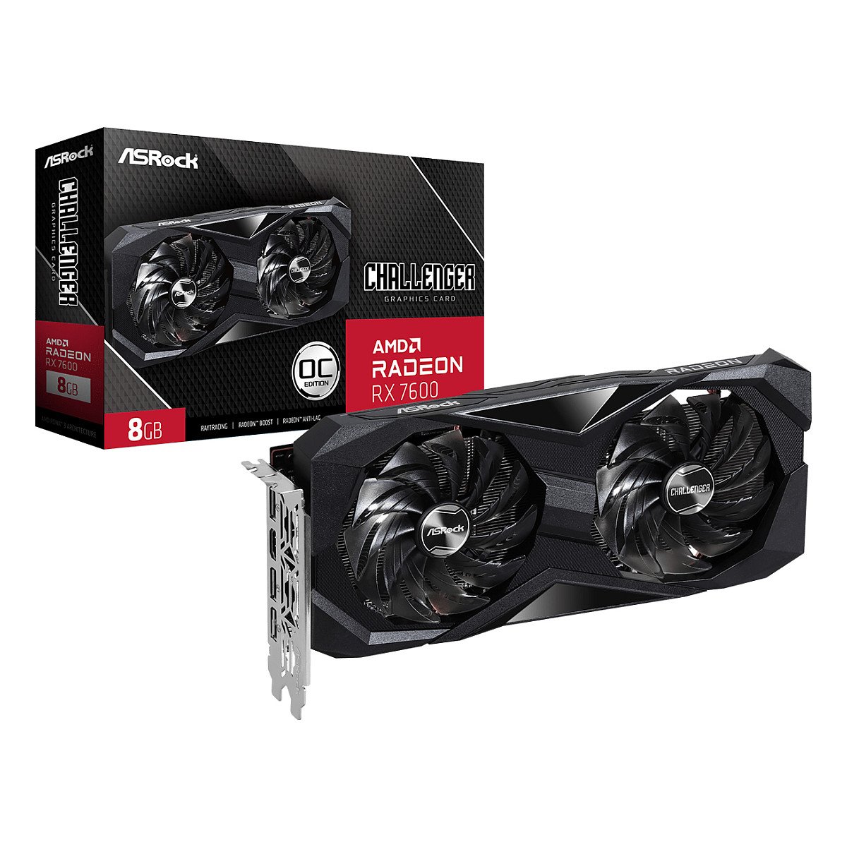 RX 7600 8GB ASRock Radeon Challenger OC GDDR6