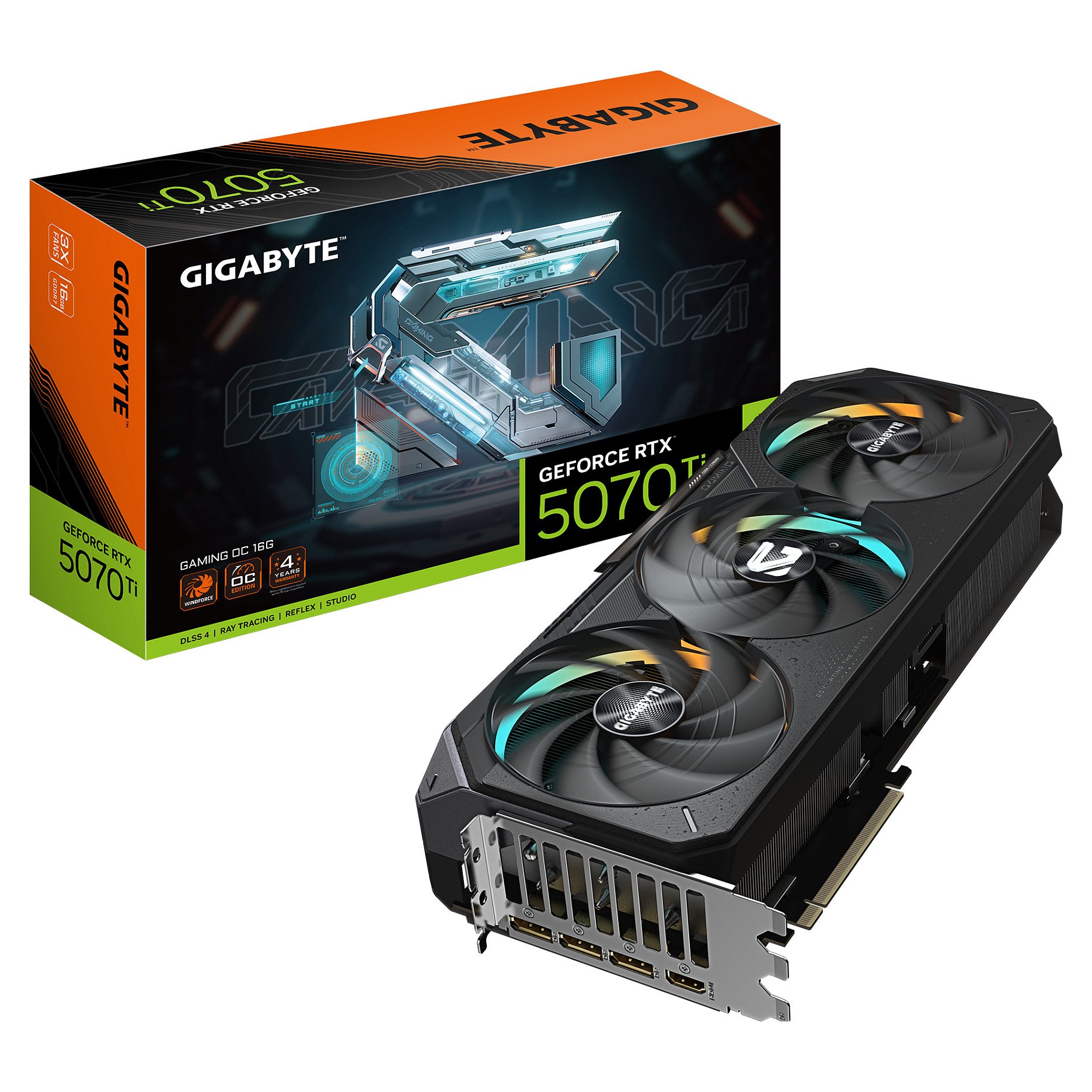 RTX 5070 Ti 16GB Gigabyte Gaming OC GDDR7 3 Fan