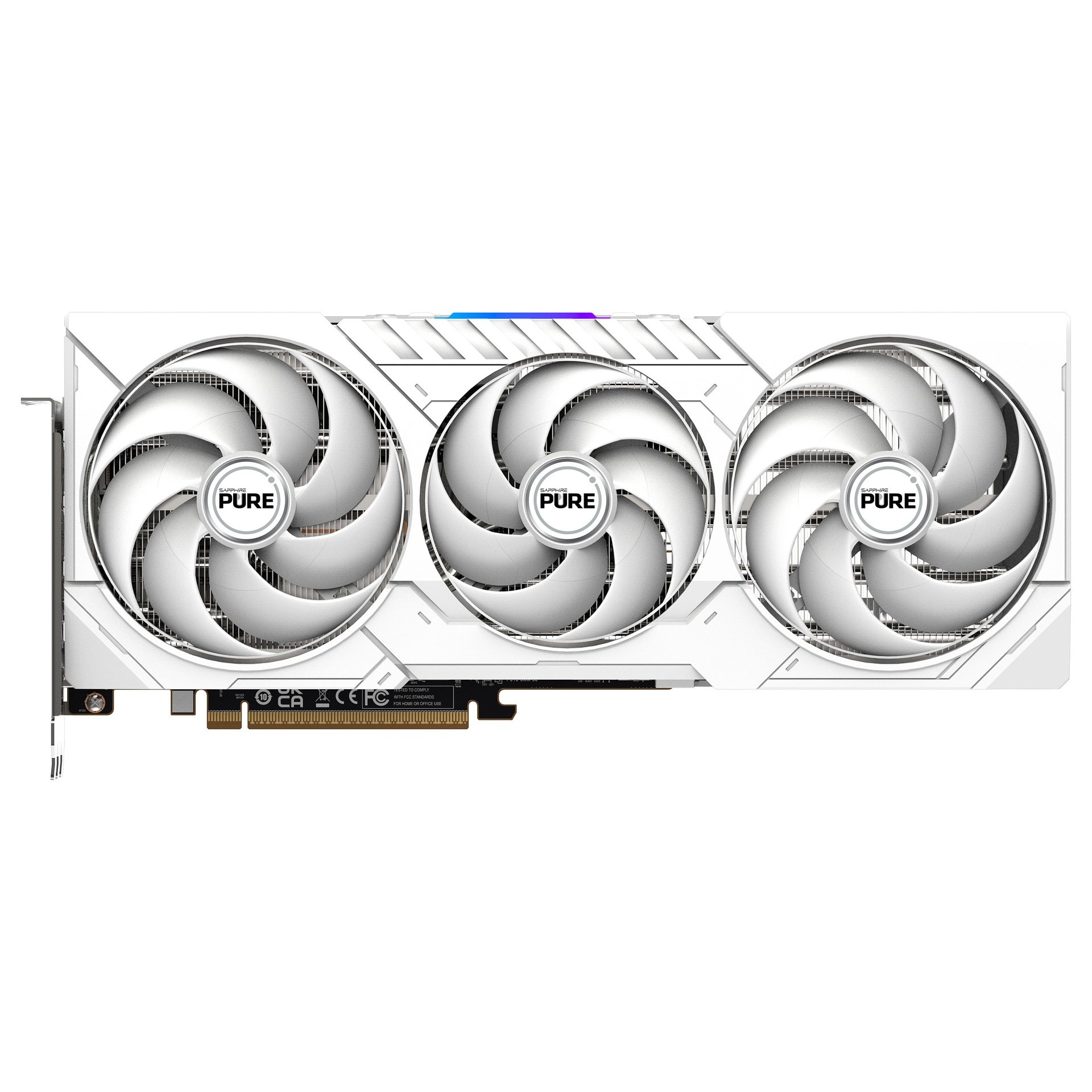 RX 9070 16GB Sapphire Pure Radeon OC GDDR6 3 Fan white