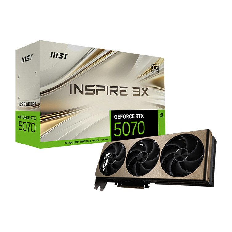 RTX 5070 12GB MSI Inspire 3X OC GDDR7 3 Fan