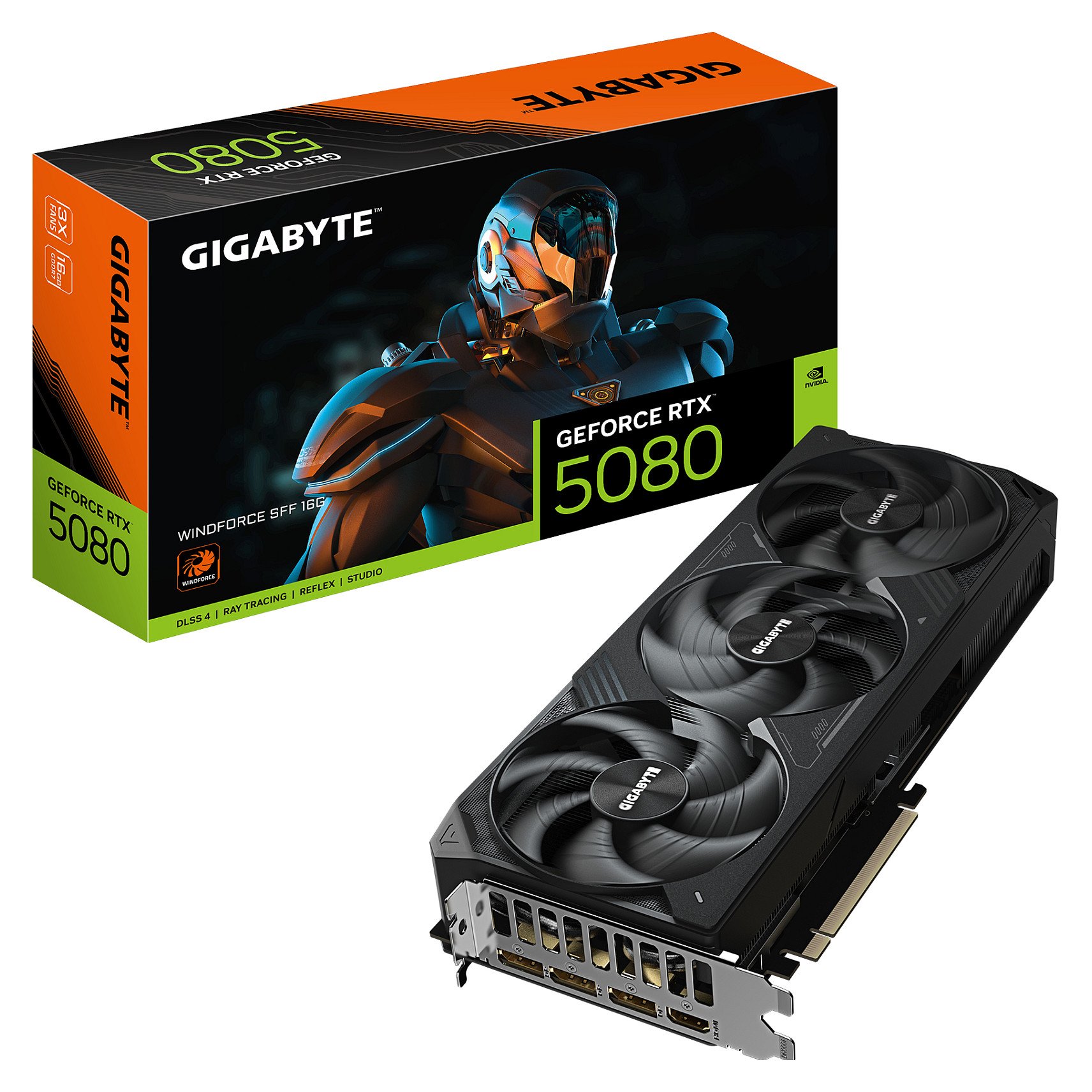 Gigabyte RTX 5080 Windforce SFF 16GB GDDR7 - GV-N5080WF3-16GD