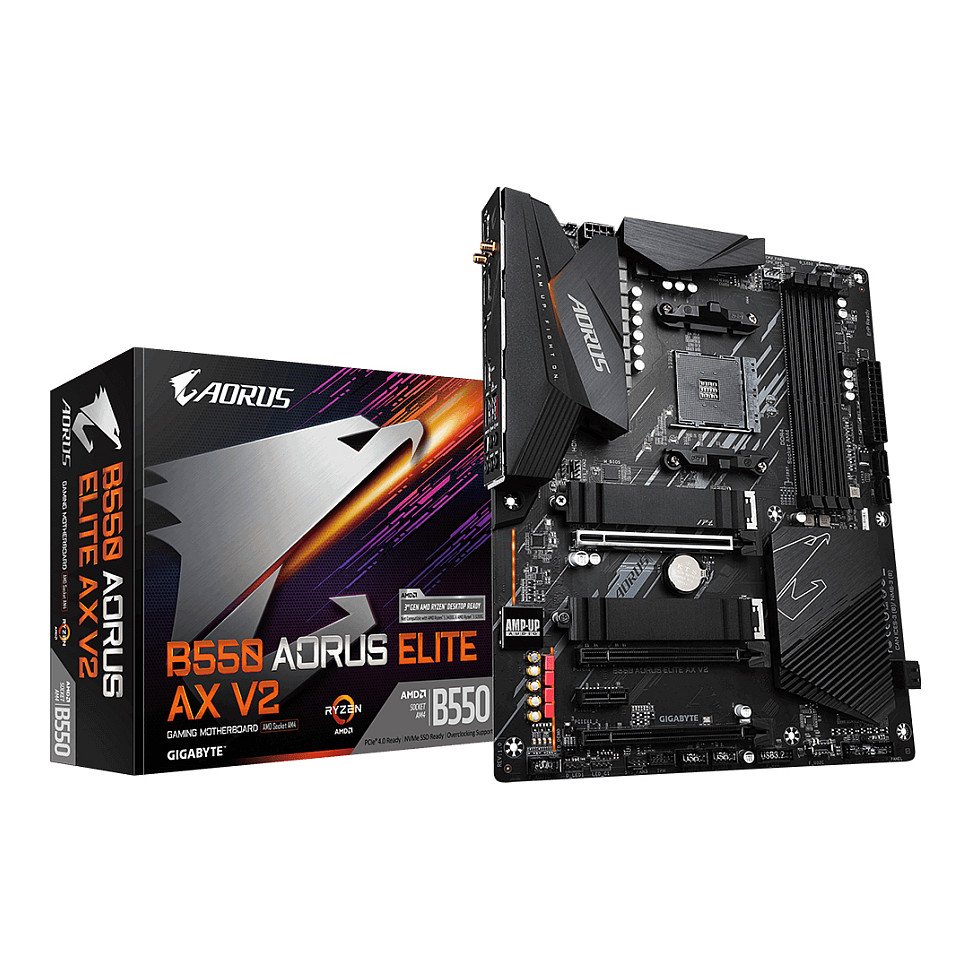 GIGABYTE B550 AORUS ELITE AX - 1.0 - motherboard - ATX - Socket AM4 - AMD B550 - B550 AORUS ELITE AX V2
