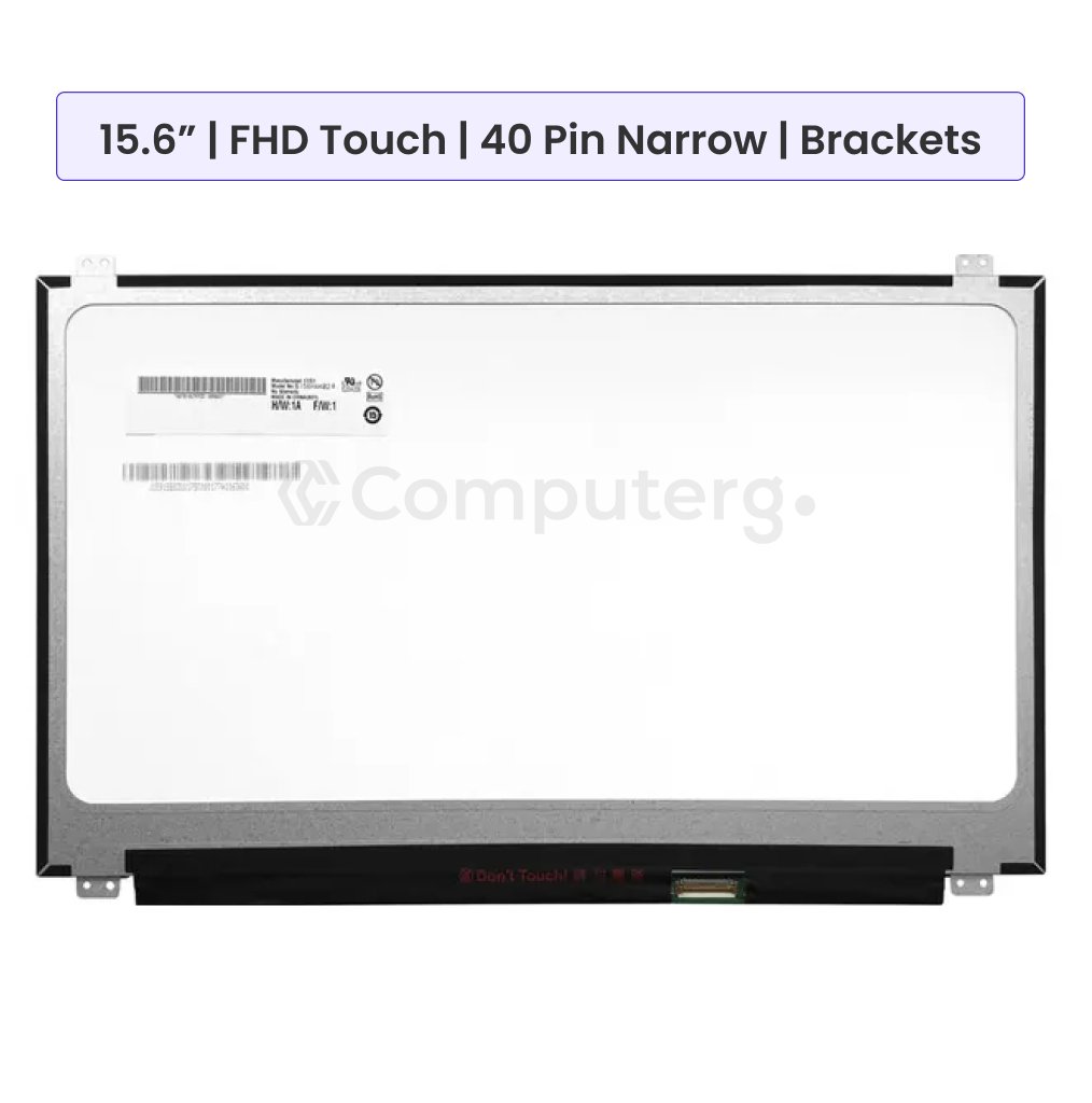 Laptop Screen Panel 15.6-Inch - FHD (1920x1080) IPS On-Cell Touch - 40 Pin Narrow - Brackets