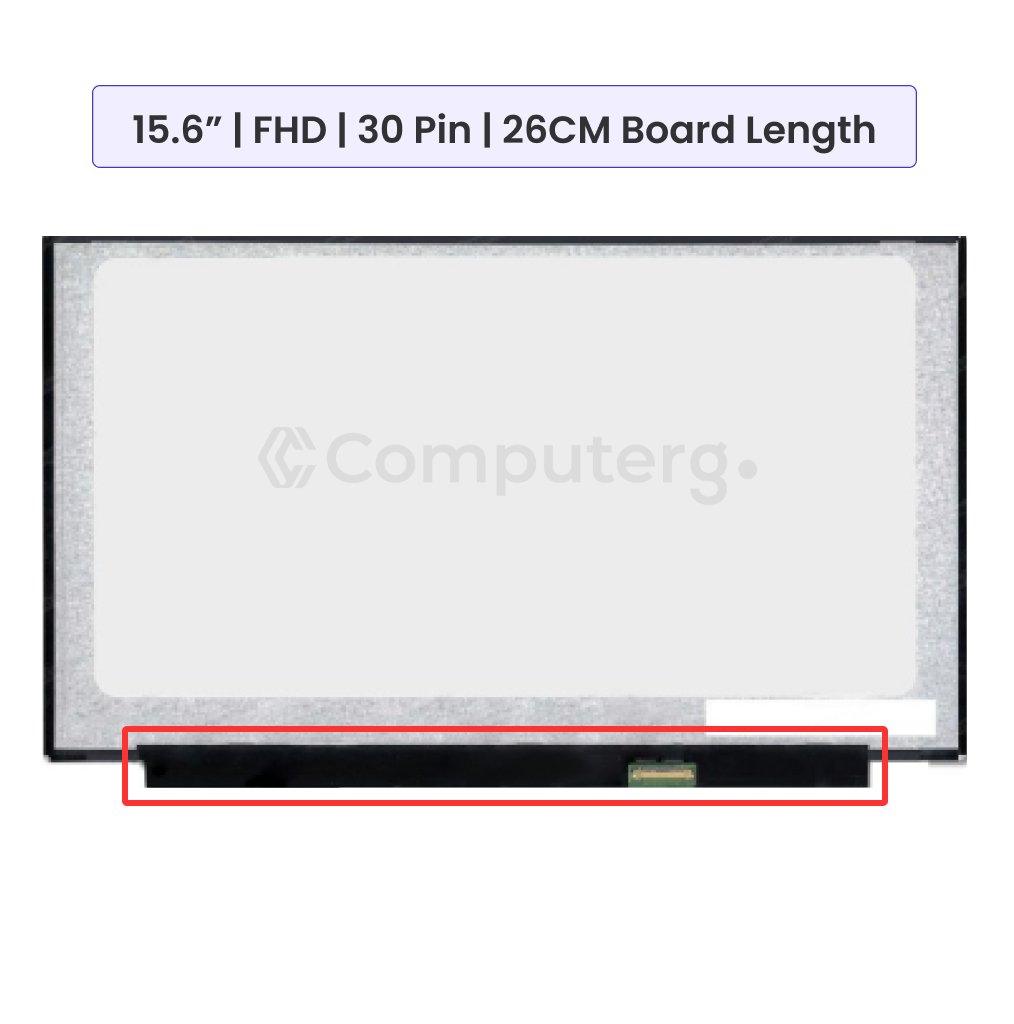 Laptop Screen Panel 15.6-Inch - FHD (1920x1080) - 26cm Board Length - 30 Pin