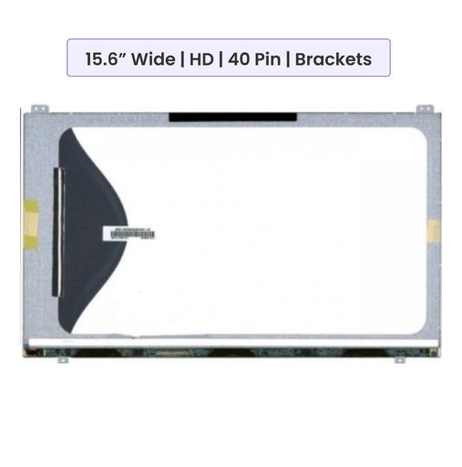 Laptop Screen Panel 15.6-Inch - HD (1366x768) - 40 Pin - Brackets
