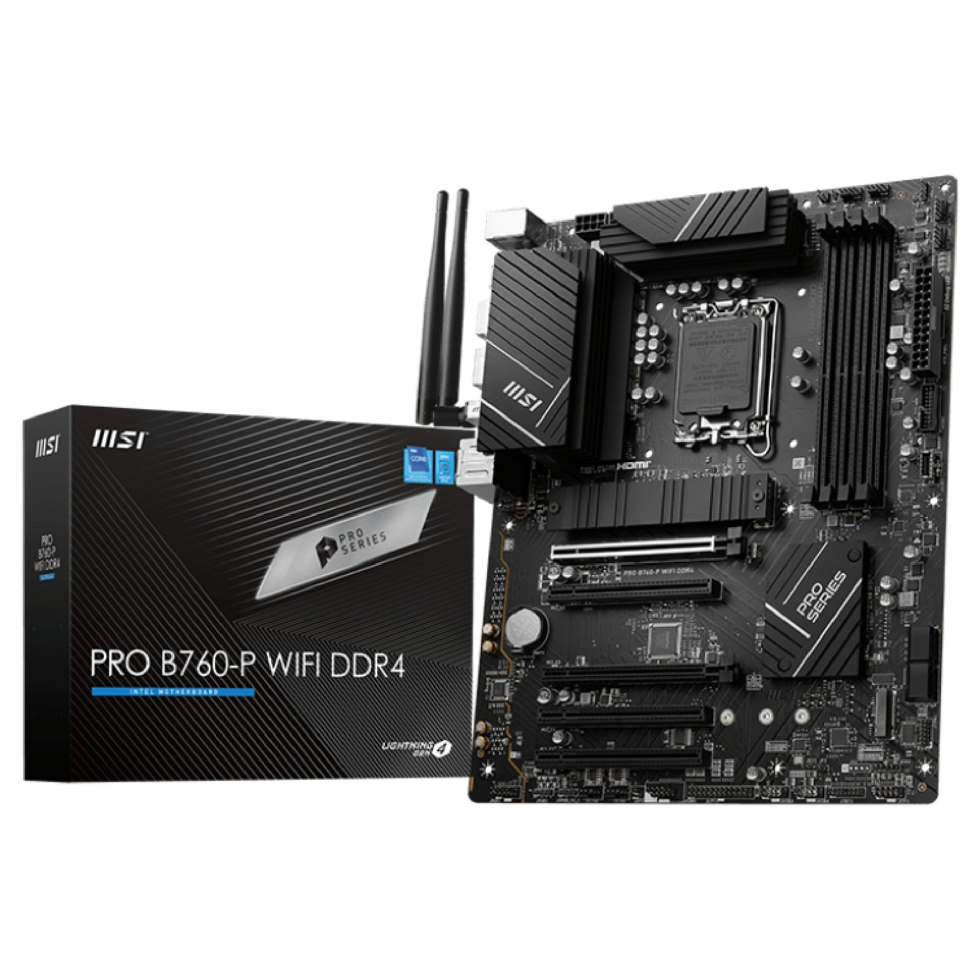 MSI Motherboard PRO B760-P WIFI DDR4 - ATX - Socket Intel 1700 - Intel B760 · 7D98-001R