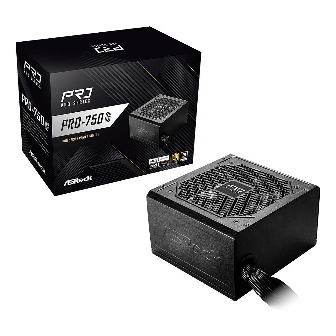 ASRock Pro Series PRO-750G + black 750W 80+ Gold