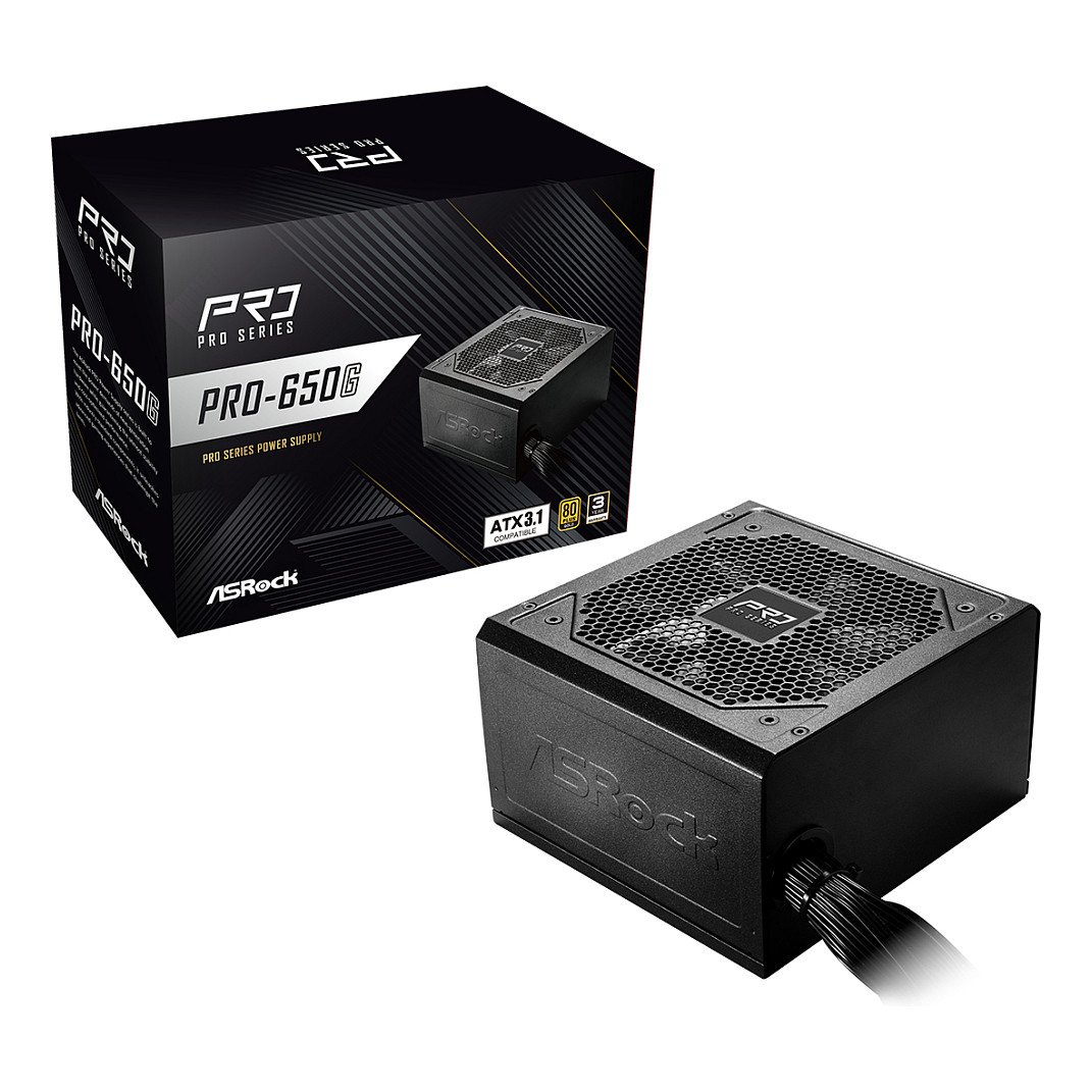 ASRock Pro Series PRO-650G + black 650W 80+ Gold