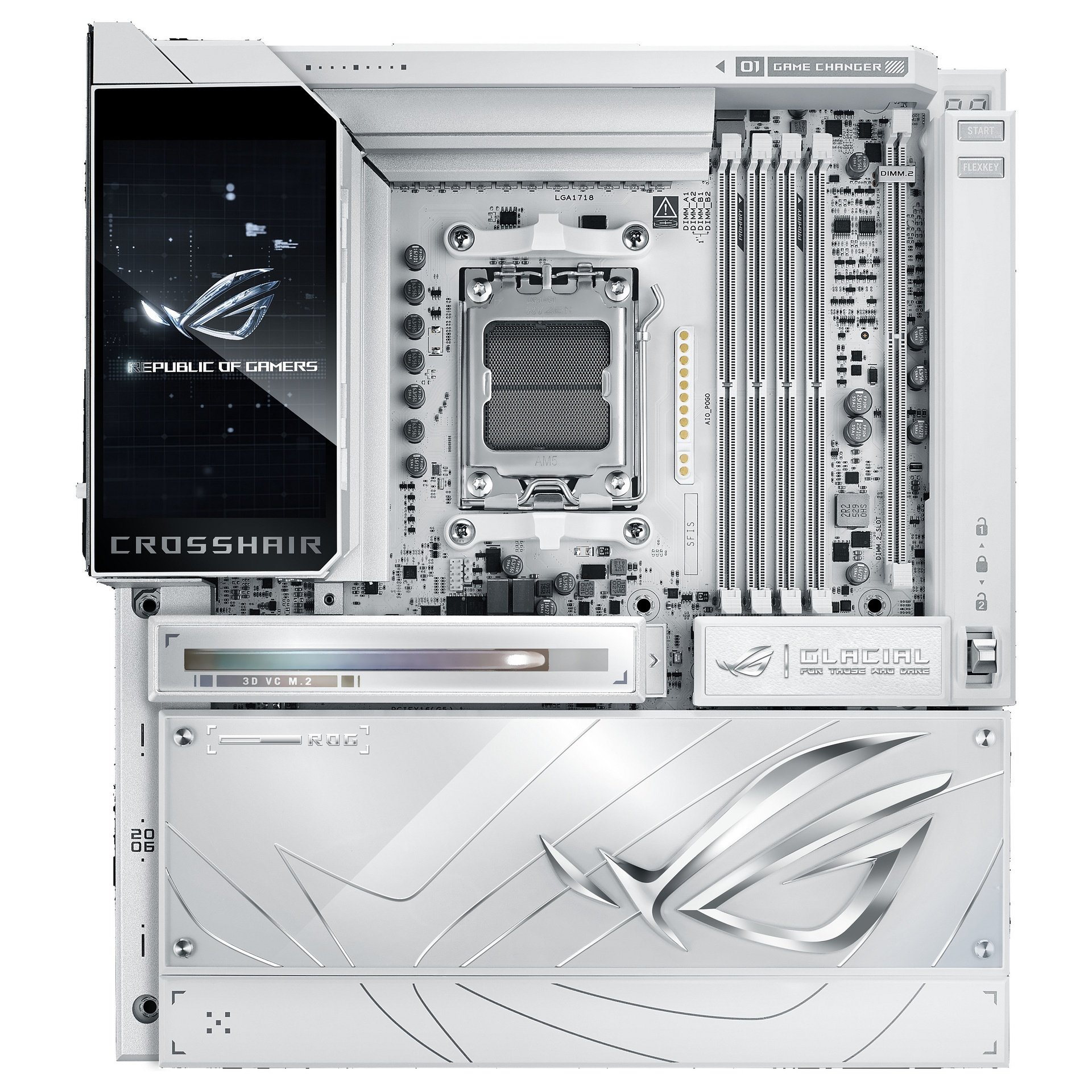 ASUS ROG CROSSHAIR X870E GLACIAL WIFI7 ATX Mainboard AM5 HDMI/USB4