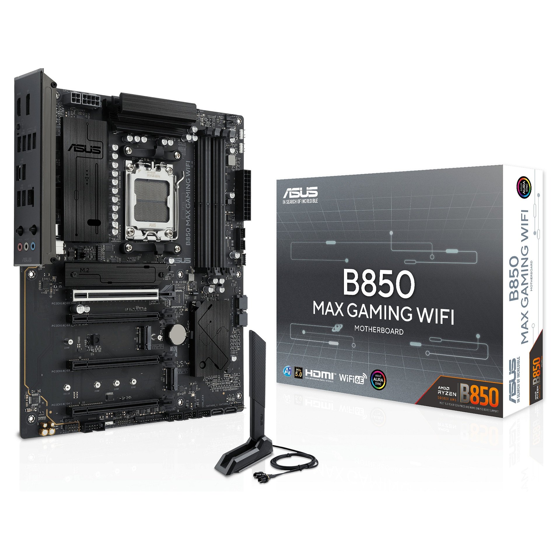 ASUS B850 MAX GAMING WIFI (AMD,AM5,DDR5,ATX)
