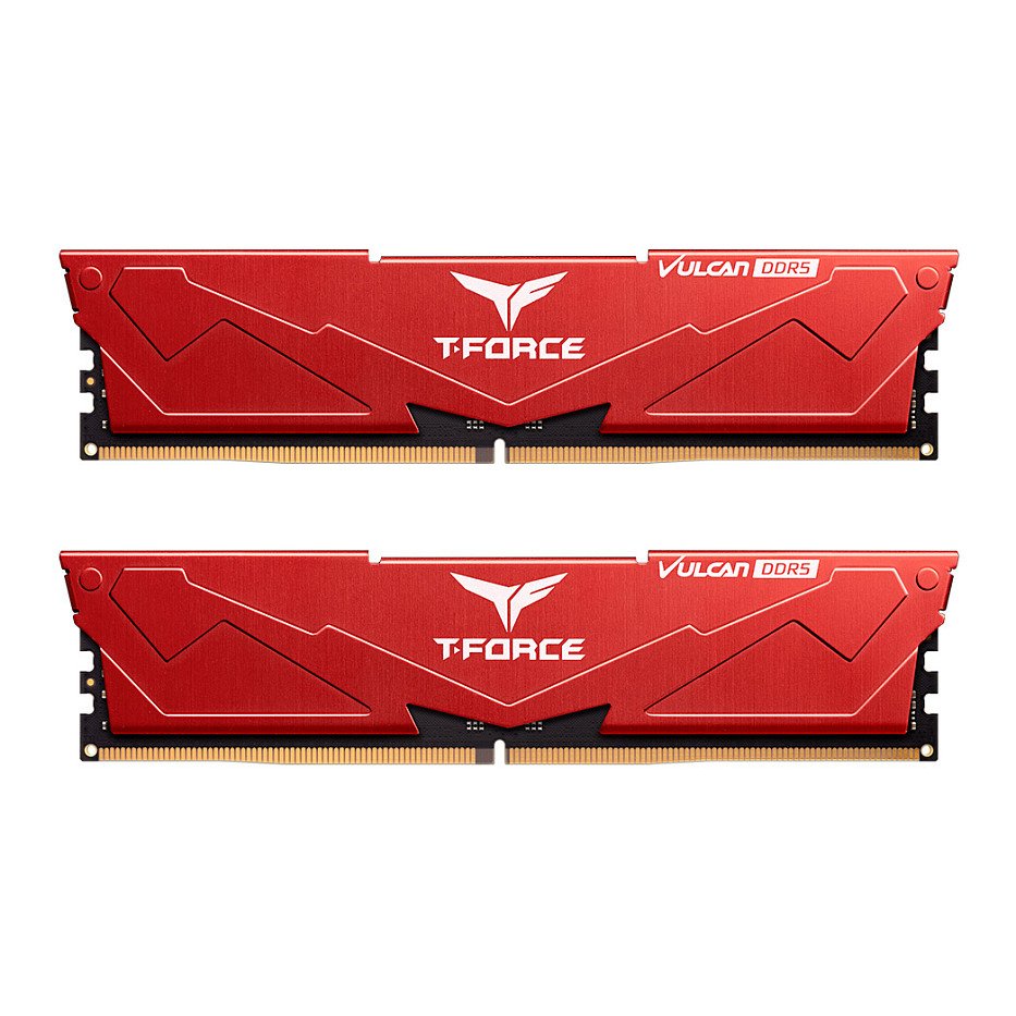 32GB Team Group T-Force Vulcan Desktop Memory Red - 32 GB, 6.000 MHz