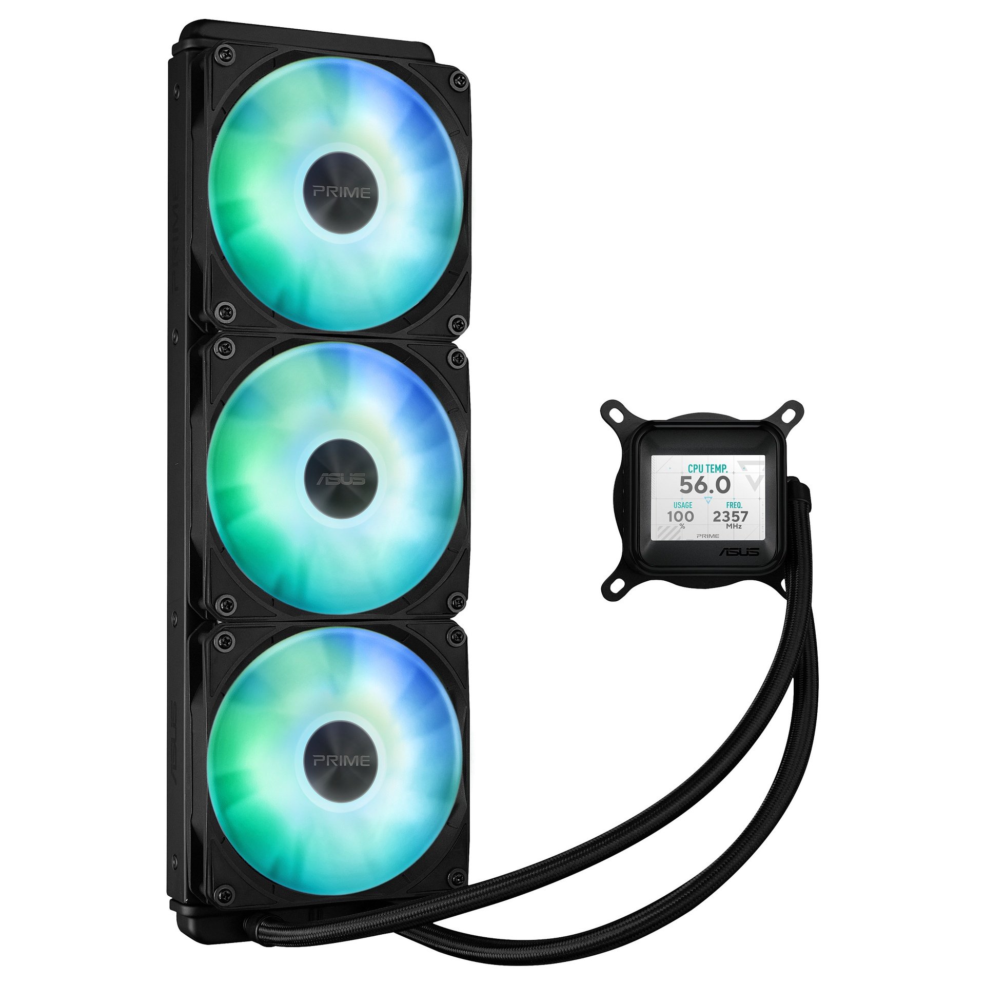 K ASUS PRIME LC 360 ARGB LCD Black All-in-One Liquid Cooler