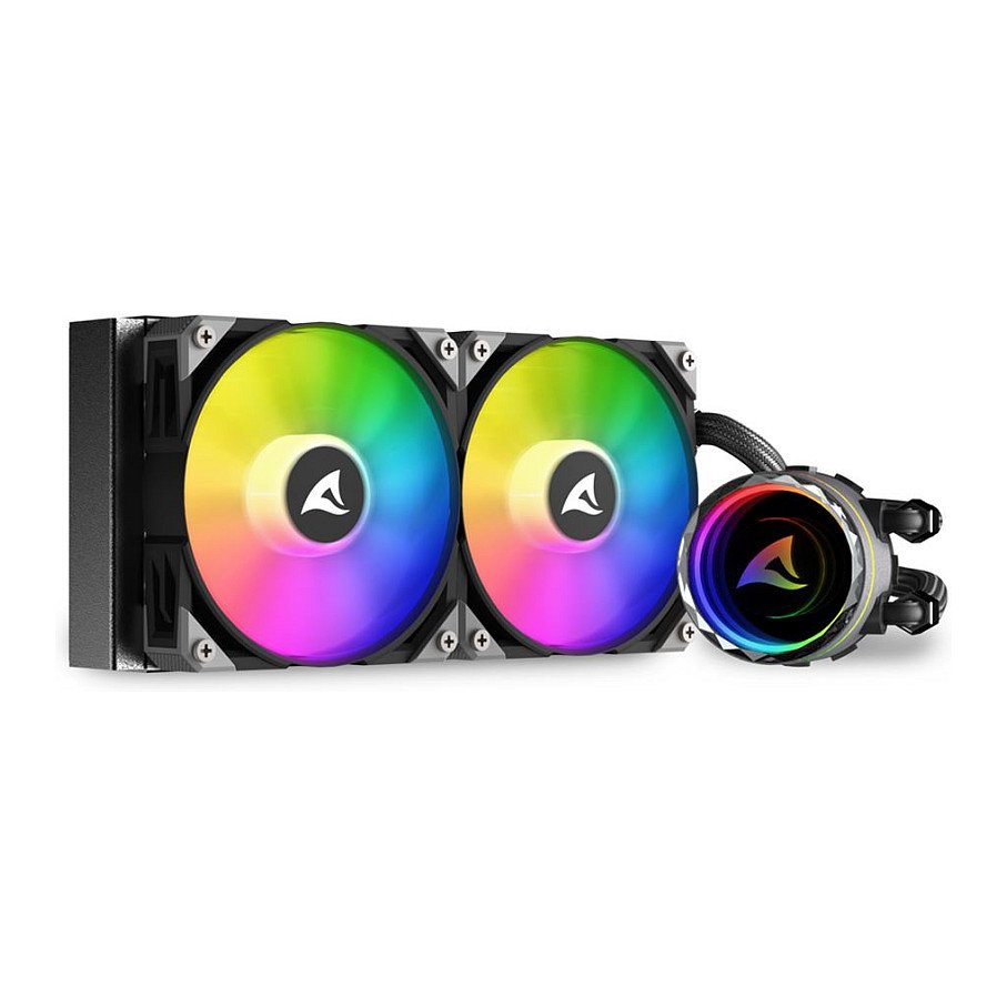 Sharkoon S80 RGB 240mm AIO Liquid CPU Cooler - Black