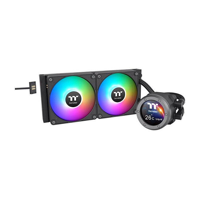K Thermaltake Water Cooling TH240 V2 Ultra EX ARGB CPU All-In-One Liquid Cooler Black
