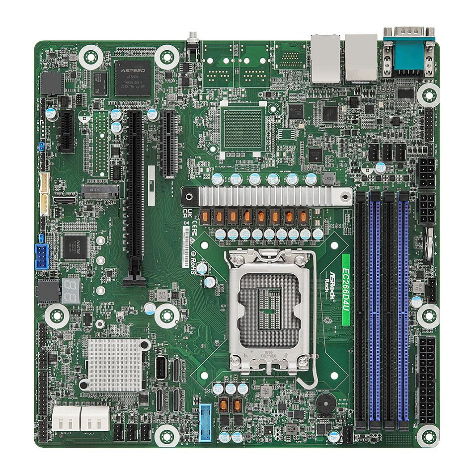 ASRock Mainboard EC266D4U micro-AATX Sockel 1700 DDR5-only Single