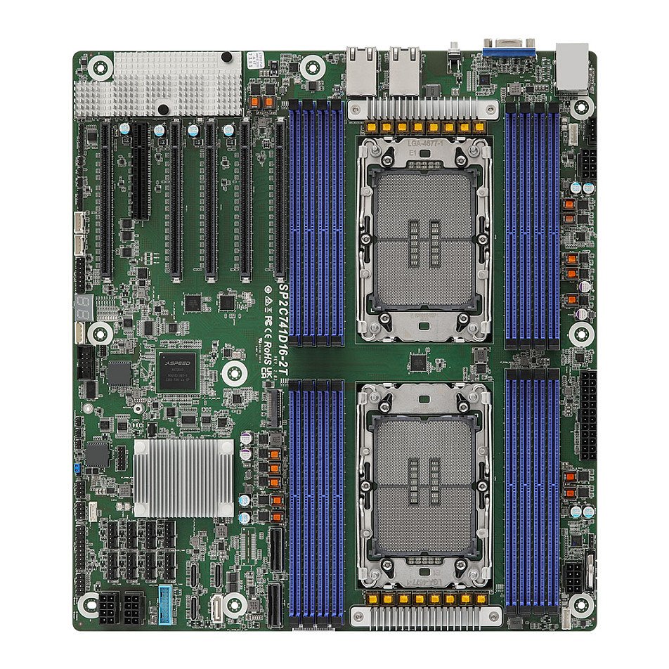 ASRock Mainboard SP2C741D16-2T EEB Dual Sockel 4677