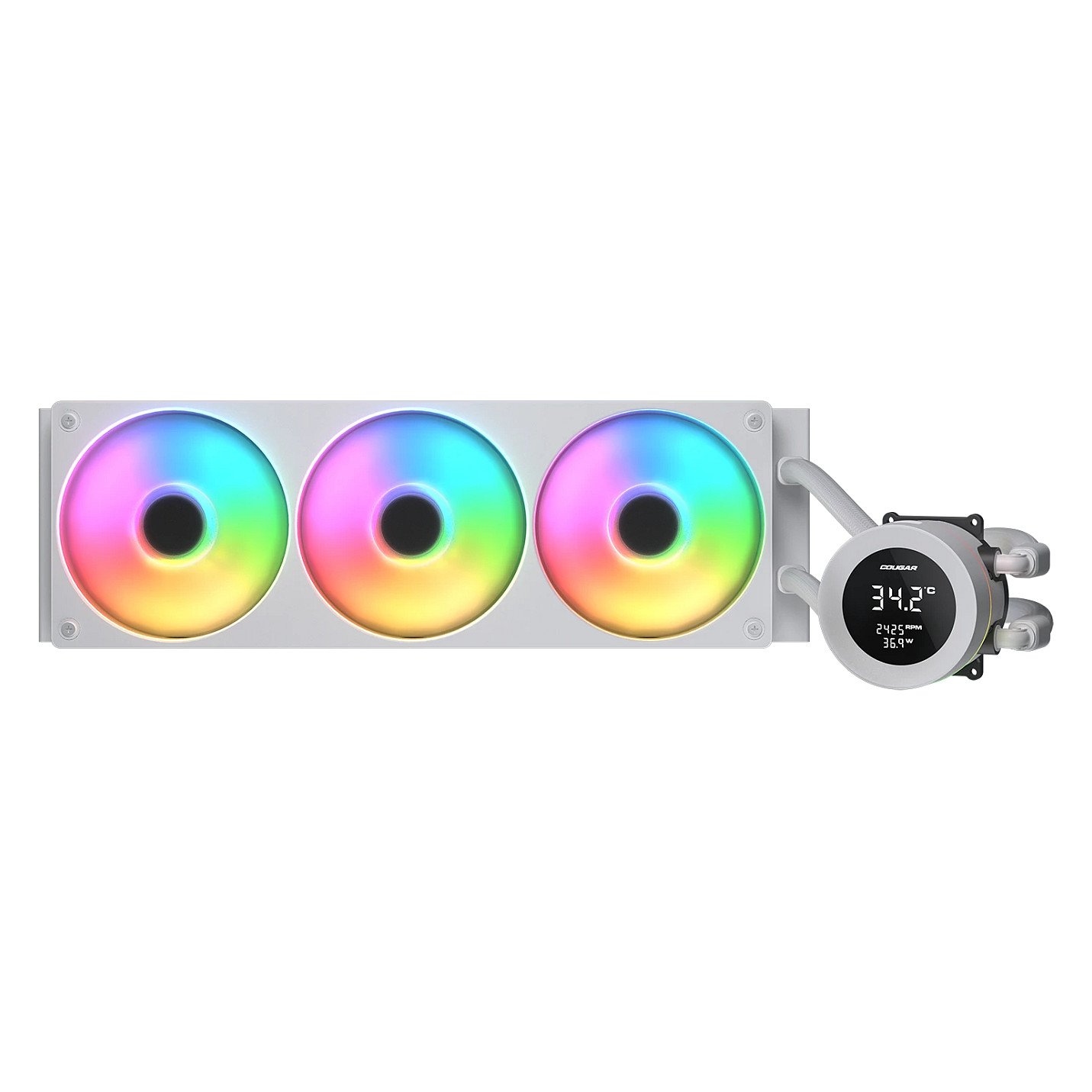 K COUGAR CPU Water Cooling Poseidon Vistek 360, ARGB, White