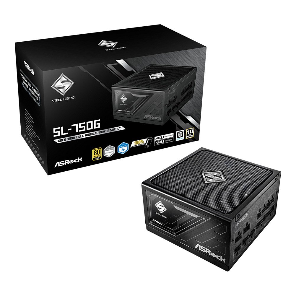 ASRock Steel Legend SL-1000G + black retail 1000W 80+ Gold