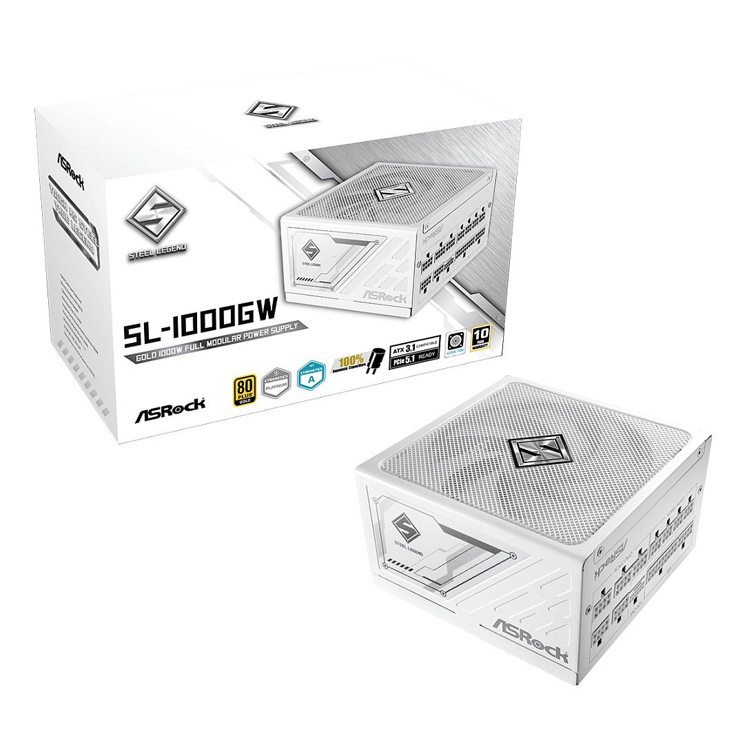 ASRock Steel Legend SL-1000GW + white retail 1000W 80+ Gold