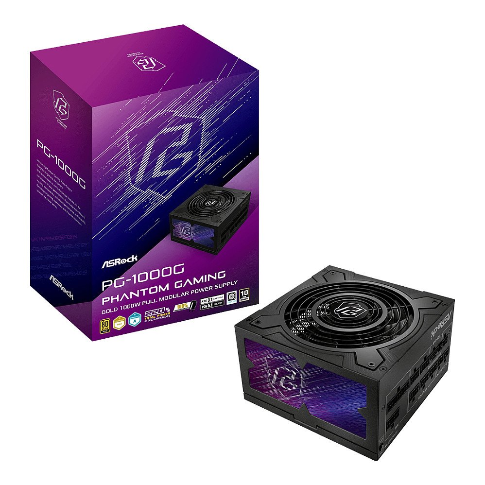 ASRock Phantom Gaming PG-1000G + black retail 1000W 80+ Gold