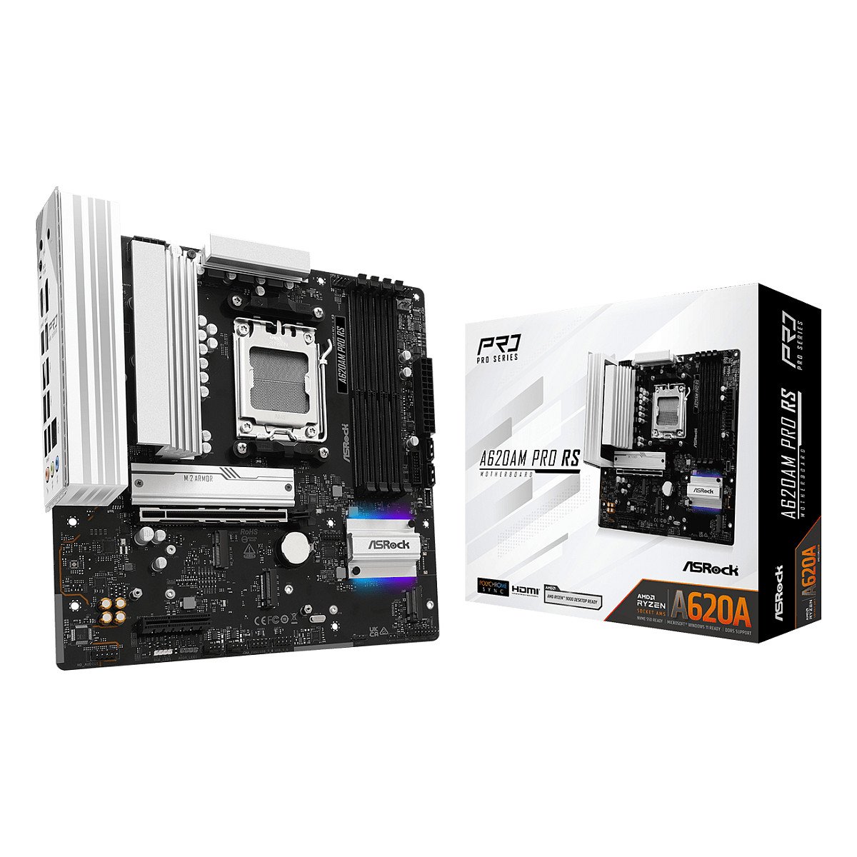 ASRock A620AM Pro RS AM5 mATX HDMI/DP DDR5