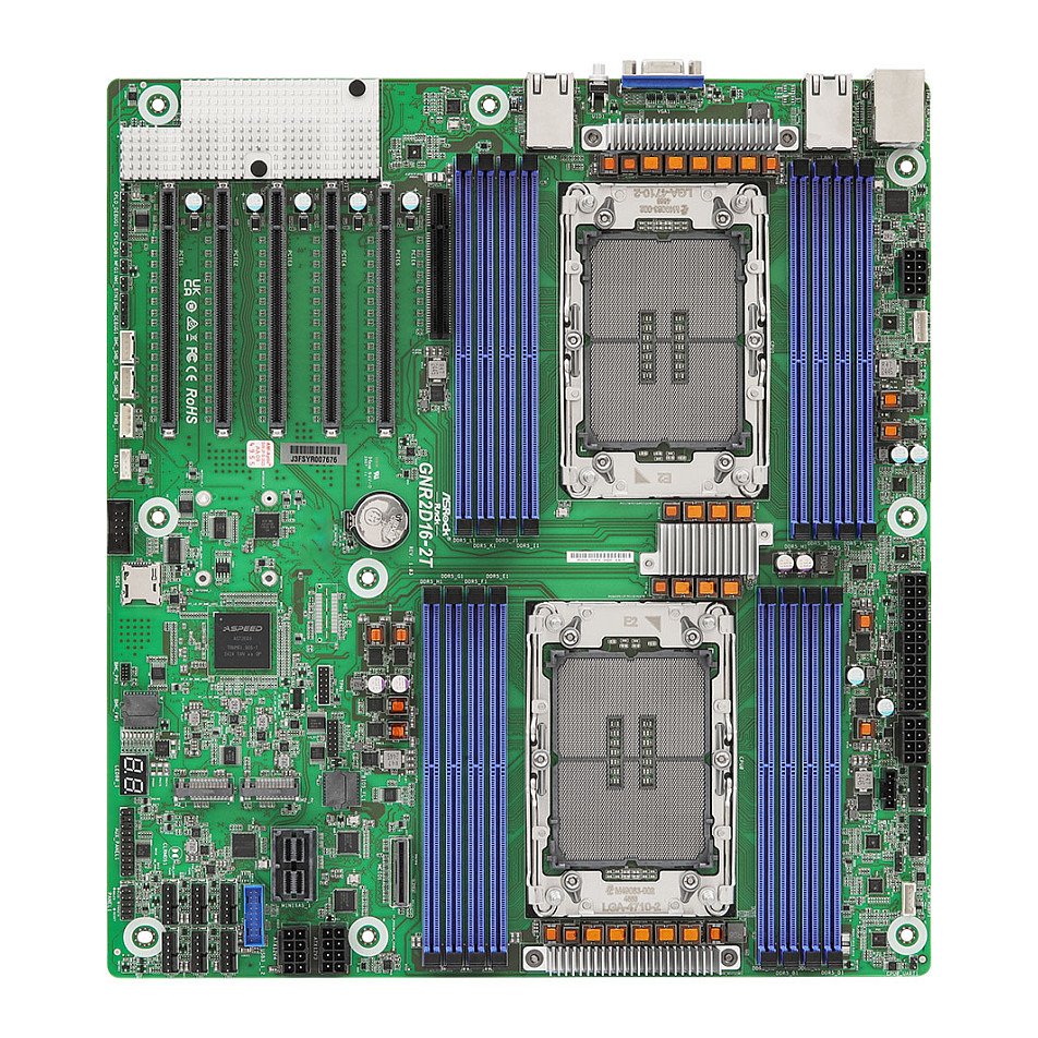 ASRock Mainboard GNR2D16-2T EEB like dual Sockel 4710 Single