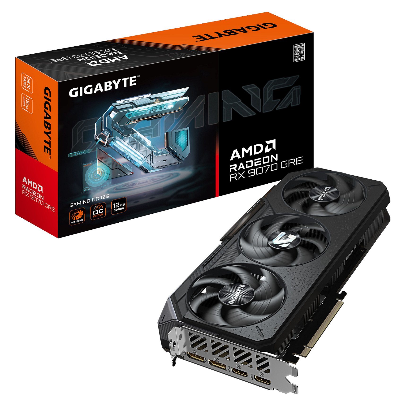 Gigabyte RX 9070 GRE Radeon Gaming 12GB GDDR6 - GV-R907GREGAMING OC-12GD
