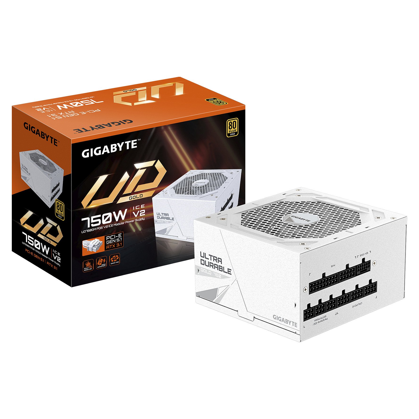 Gigabyte UD750GM PG5 V2 ICE 750W 80+ Gold - GP-UD750GM PG5 ICE