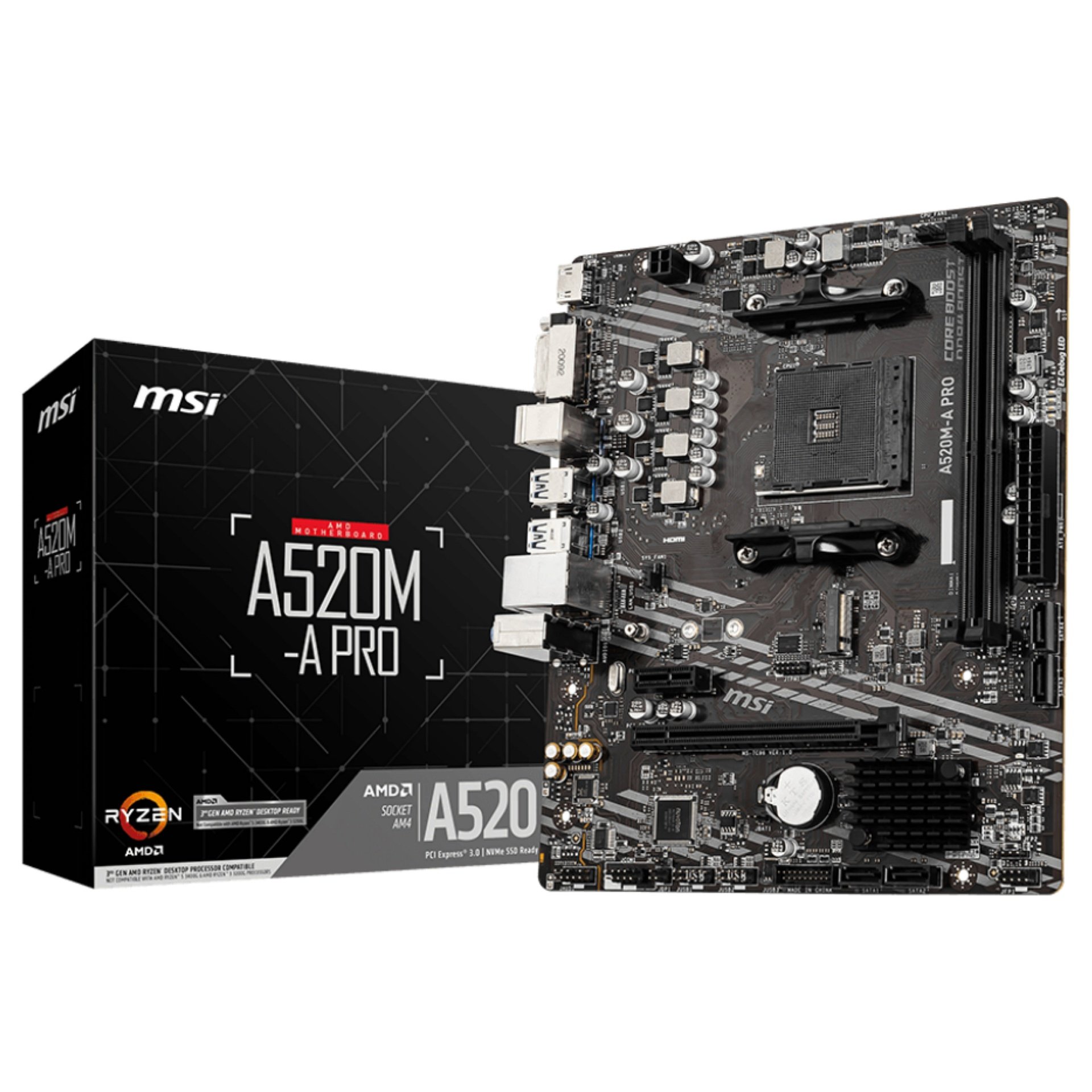 Motherboard AMD AM4 MSI A520M-A PRO mATX