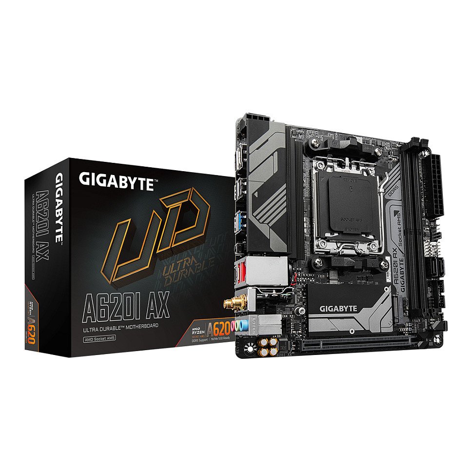 GIGABYTE A620I AX - 1.0 - motherboard - mini ITX - Socket AM5 - AMD A620 - A620I AX