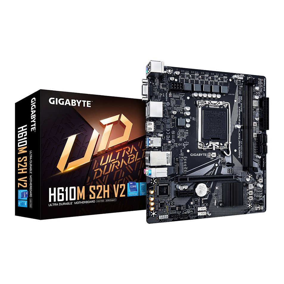 GIGABYTE Motherboard H610M S2H V2 - Micro ATX - Socket LGA1700 - Intel H610 - H610M S2H V2