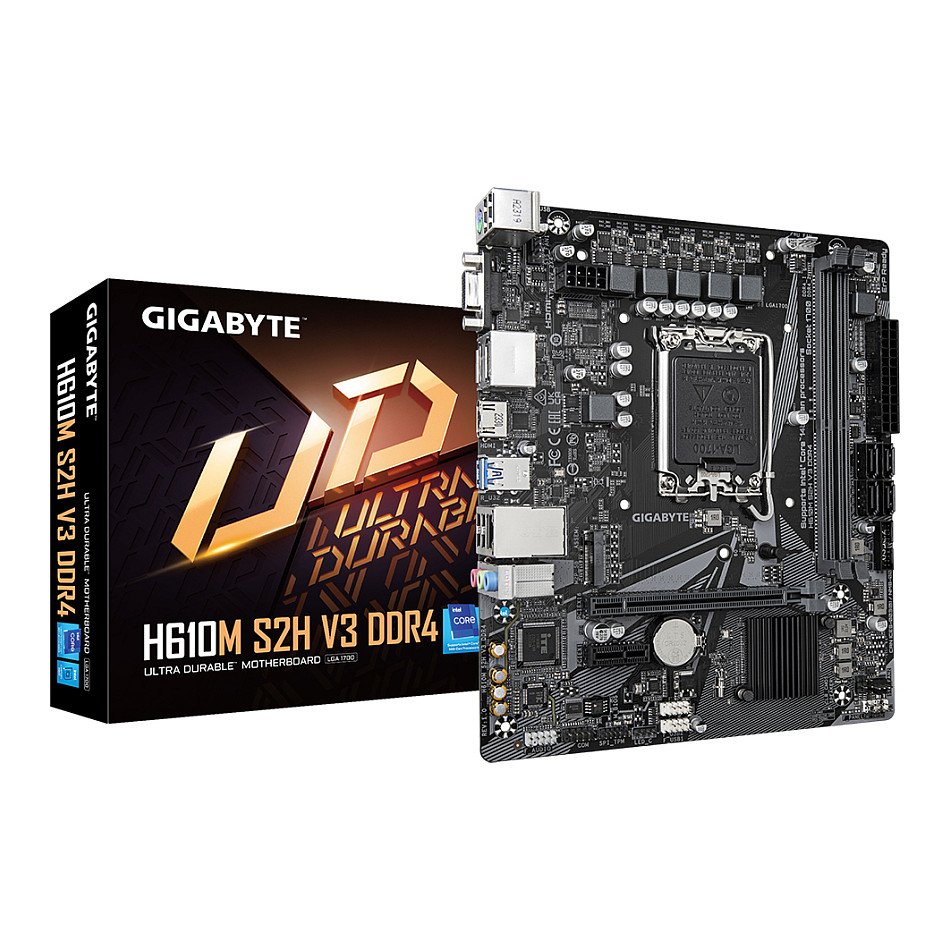 GIGABYTE Motherboard H610M S2H V3 DDR4 - Micro ATX - Socket LGA1700 - Intel H610 - H610M S2H V3 DDR4