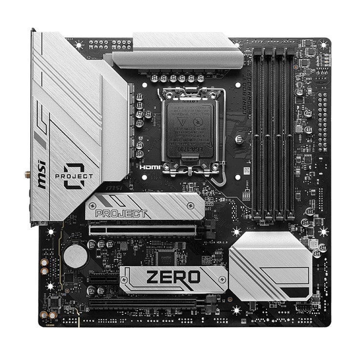 MSI Motherboard B760M PROJECT ZERO - micro ATX - Socket LGA1700 - Intel B760 · 7E14-001R