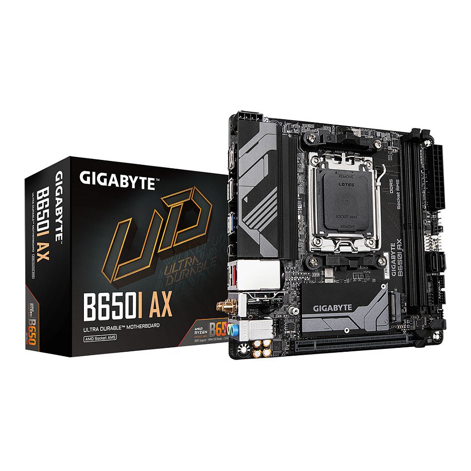 GIGABYTE B650I AX - 1.0 - motherboard - mini ITX - Socket AM5 - AMD B650 - B650I AX