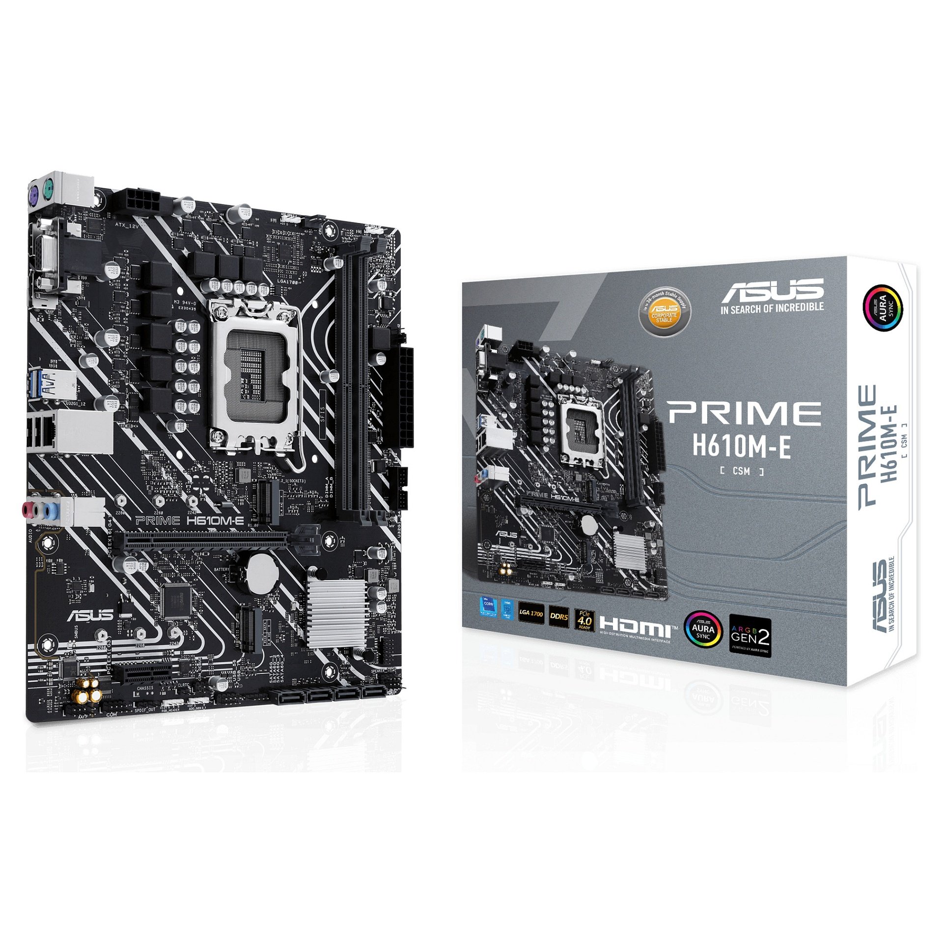 1700 ASUS PRIME H610M-E-CSM mATX