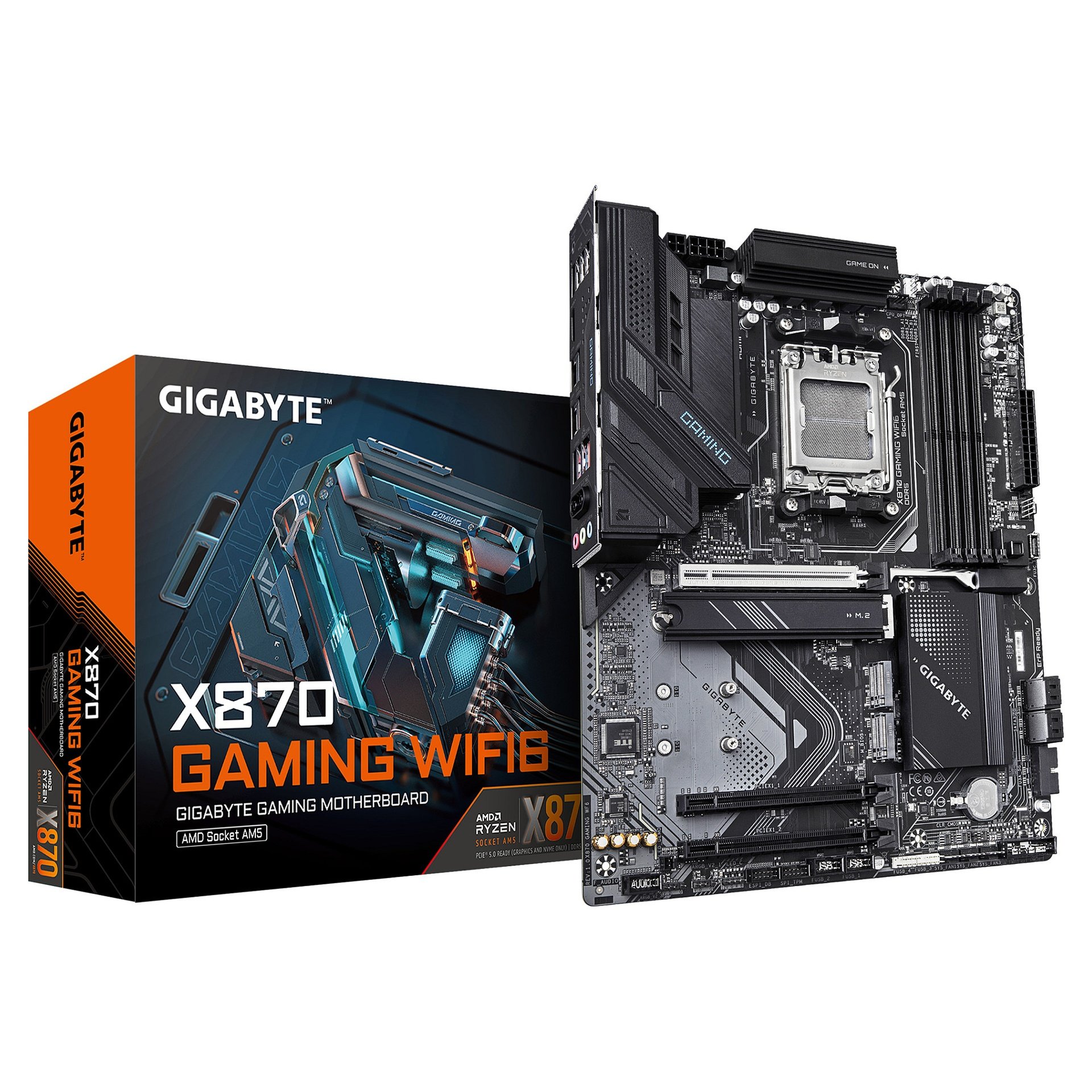 GIGABYTE Motherboard X870 GAMING WIFI6 - ATX - Socket AM5 - AMD X870 - X870 GAMING WF6