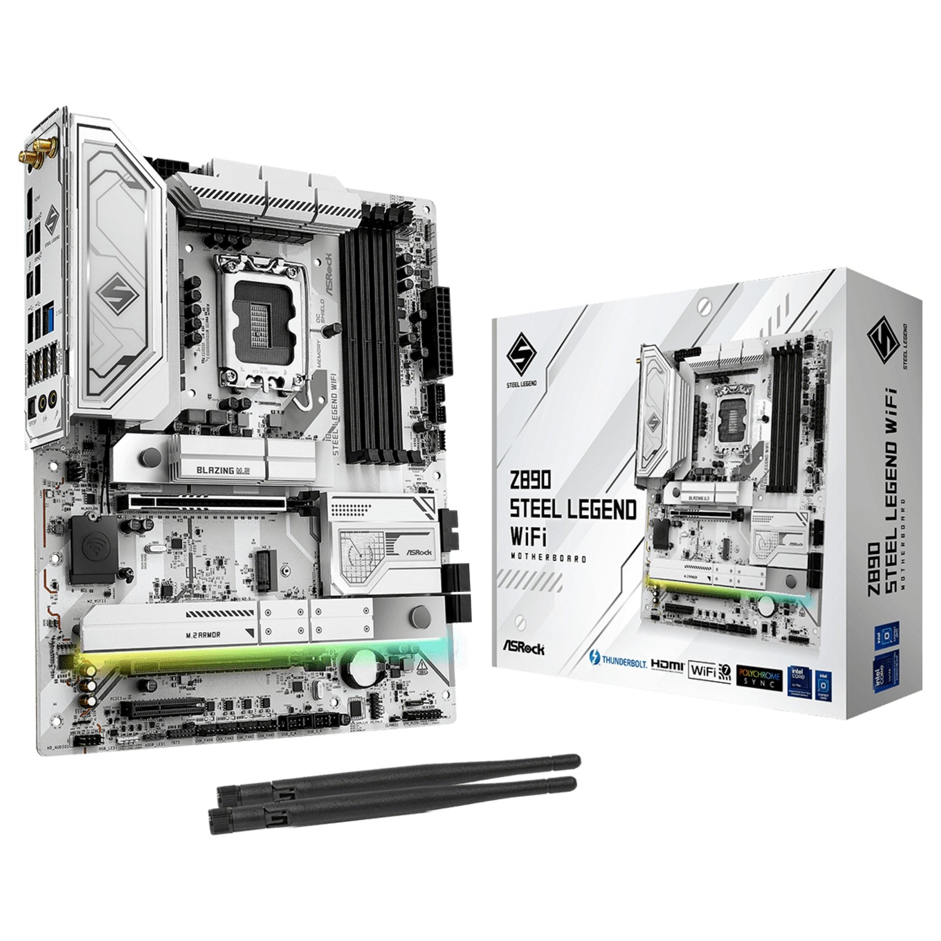 ASROCK Z890 STEEL LEGENd WiFi - motherboard - ATX - LGA1851 Socket - Z890 · 90-MXBPF0-A0UAYZ