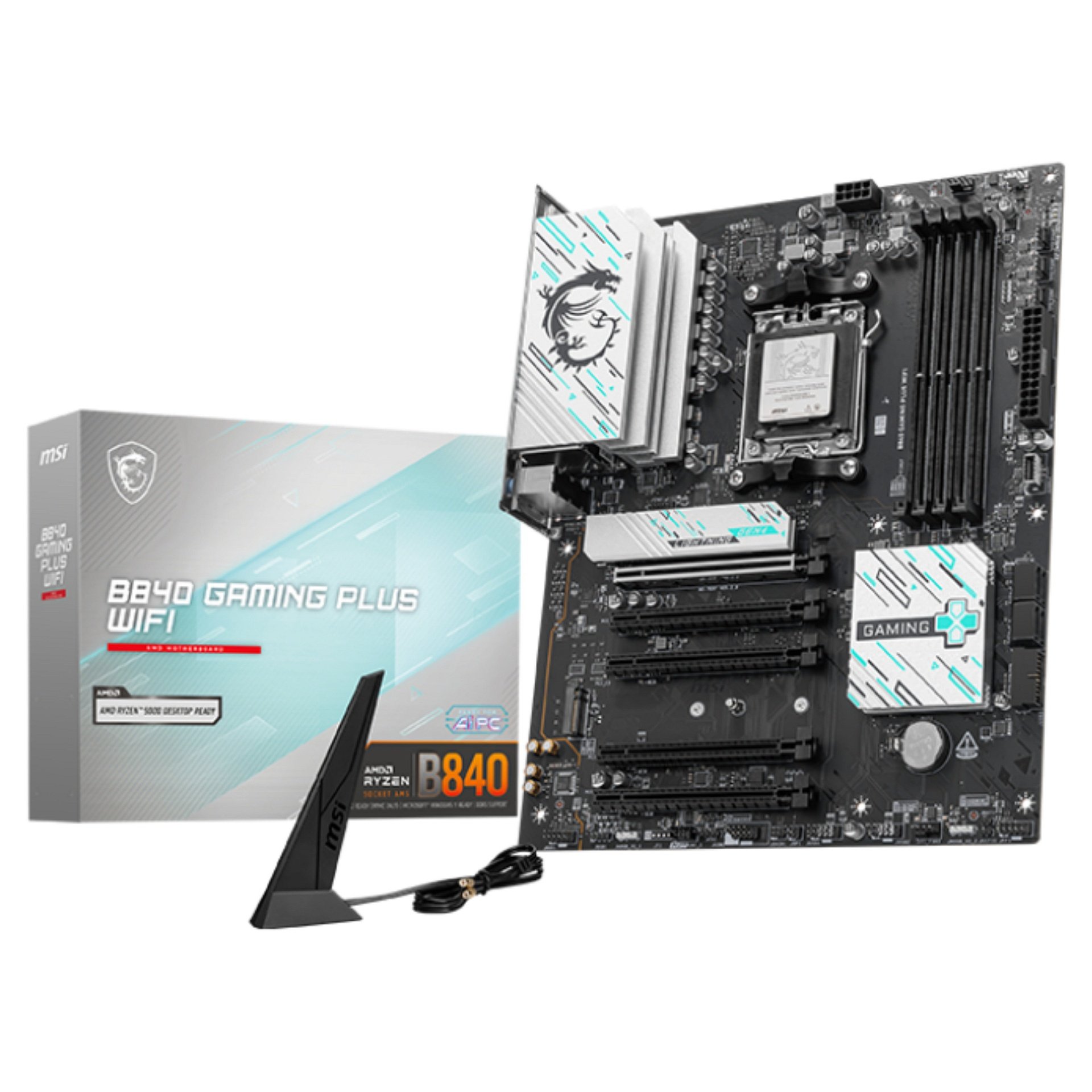 MSI B840 GAMING PLUS WIFI - motherboard - ATX - Socket AM5 - AMD B840 · 7E57-002R