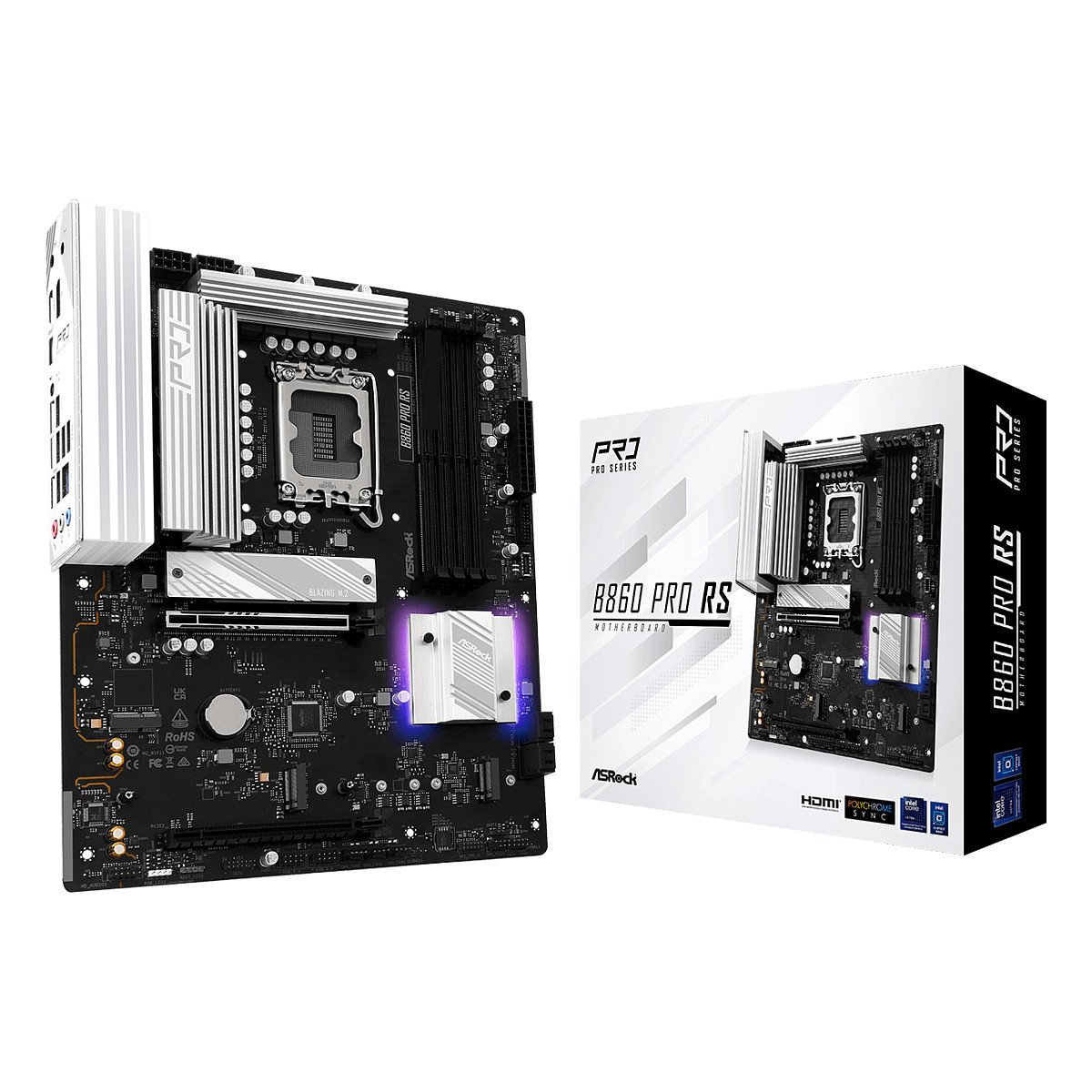 ASROCK B860 PRO RS - motherboard - ATX - LGA1851 Socket - B860 · 90-MXBRM0-A0UAYZ