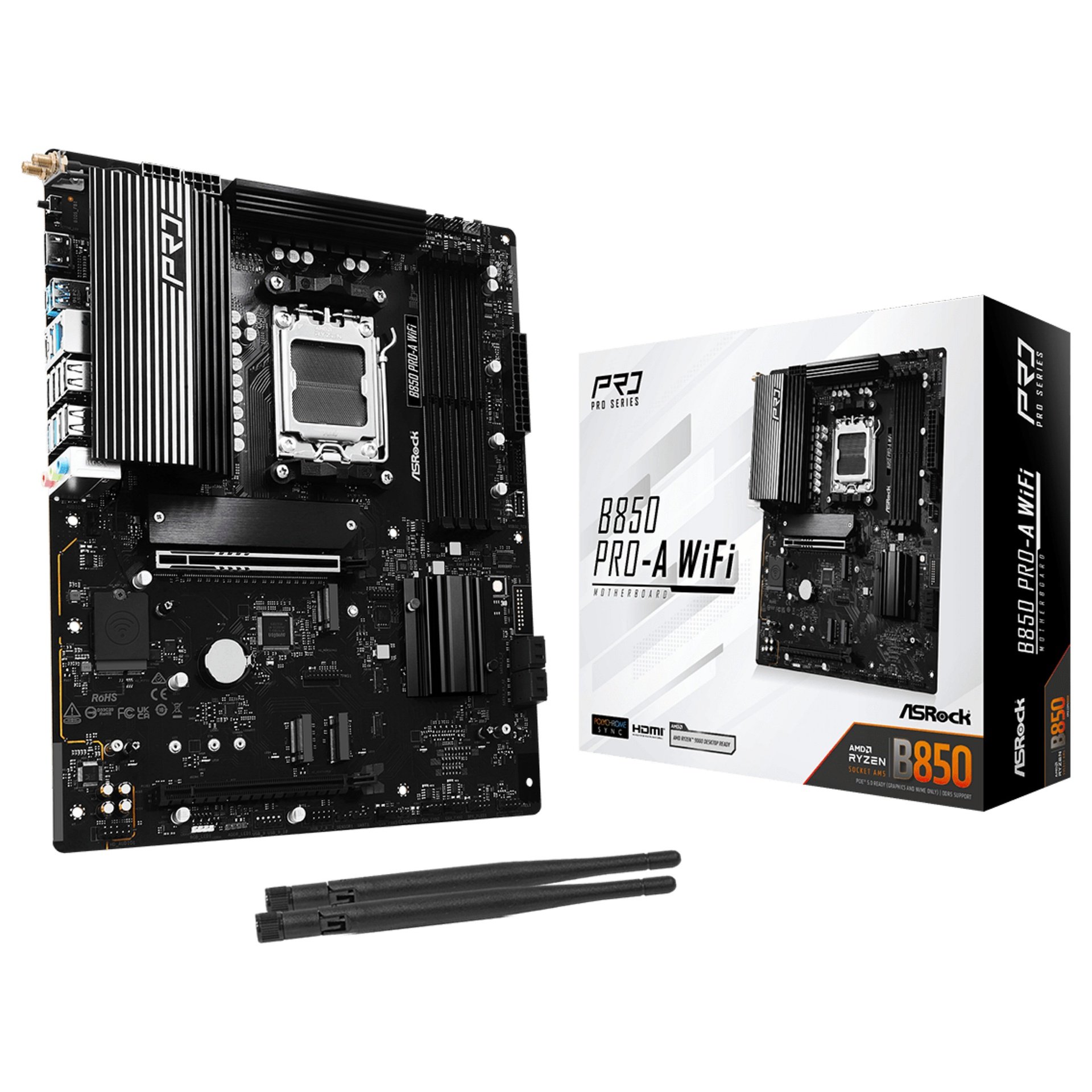 ASROCK B850 Pro-A WiFi - motherboard - ATX - Socket AM5 - AMD B850 · 90-MXBQN-A0UAYZ