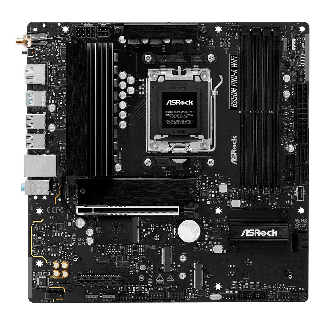 ASROCK B850M Pro-A WIFI - motherboard - micro ATX - Socket AM5 - AMD B850 · 90-MXBR9-A0UAYZ