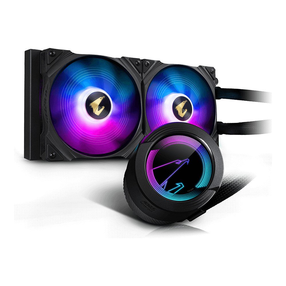 GIGABYTE AORUS WATERFORCE 280 Liquid CPU Cooler with ARGB Display