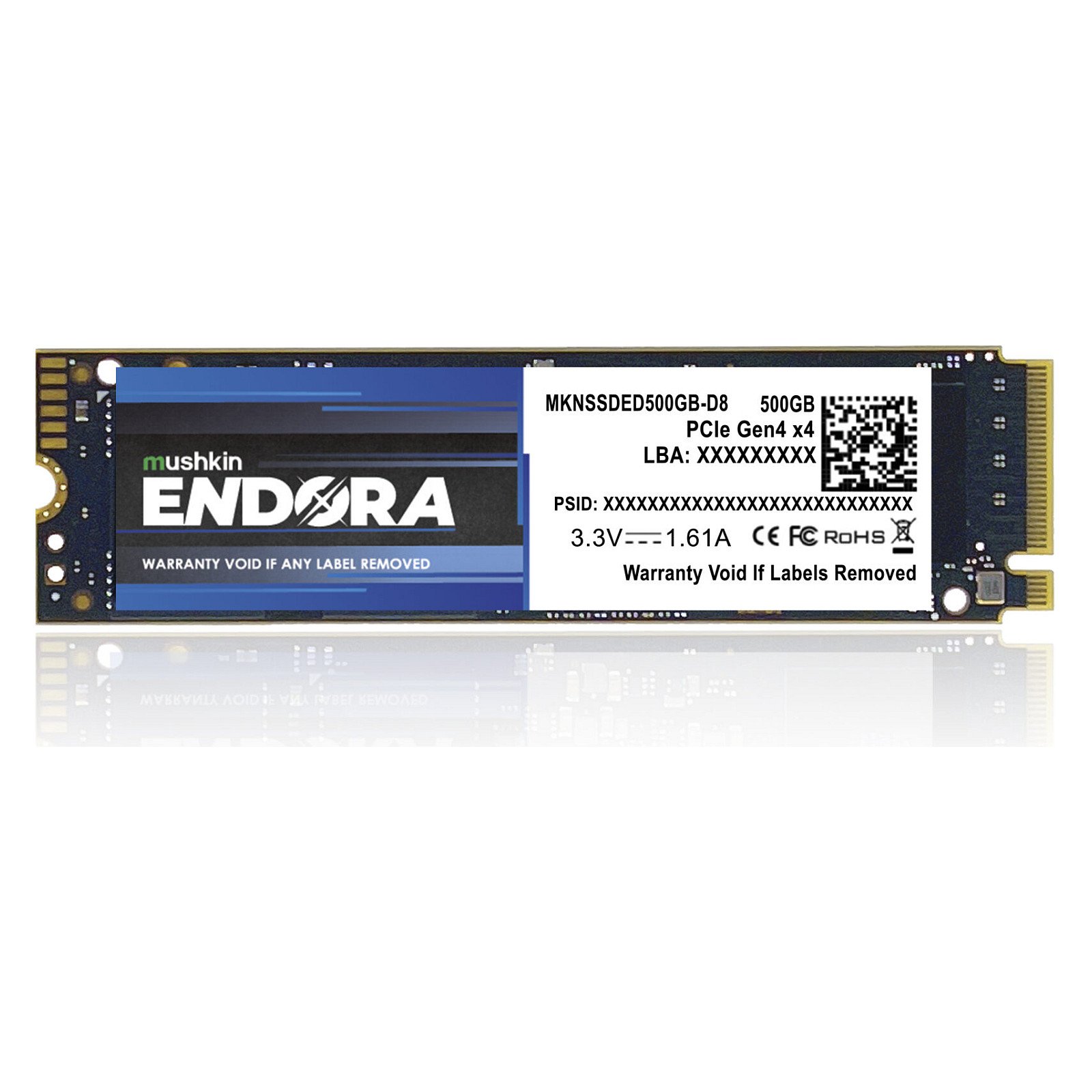 Mushkin Endora x 4 500GB M.2 NVMe - MKNSSDED500GB-D8