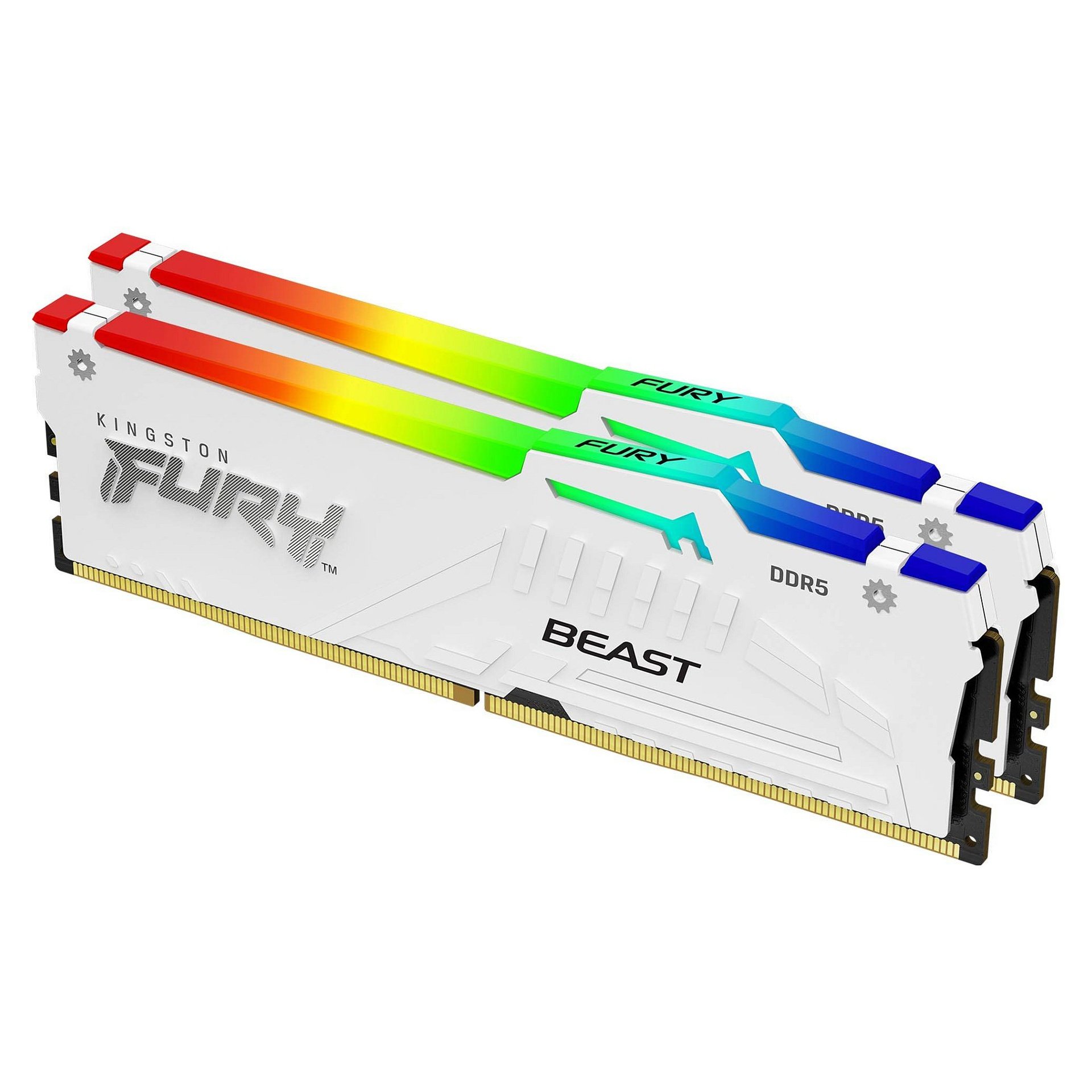 KINGSTON FURY Beast 32GB DIMM 5600MT/s DDR5 CL36 Kit of 2 White RGB EXPO