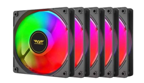 Armaggeddon Gaming Cooling Fan Set 5pcs CHROMA KIT 3000 Black