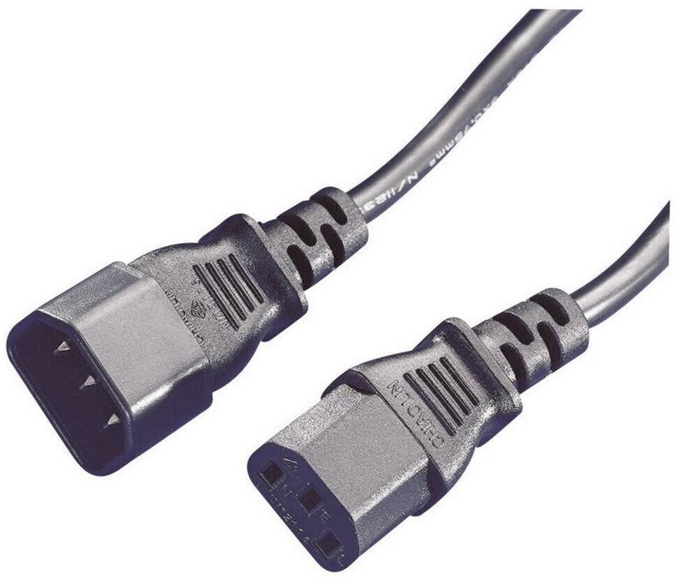 Manhattan MH Power Cable - IEC C13 Female to C14 Male - 1.8m / 6ft - 10A / 250V - 301152
