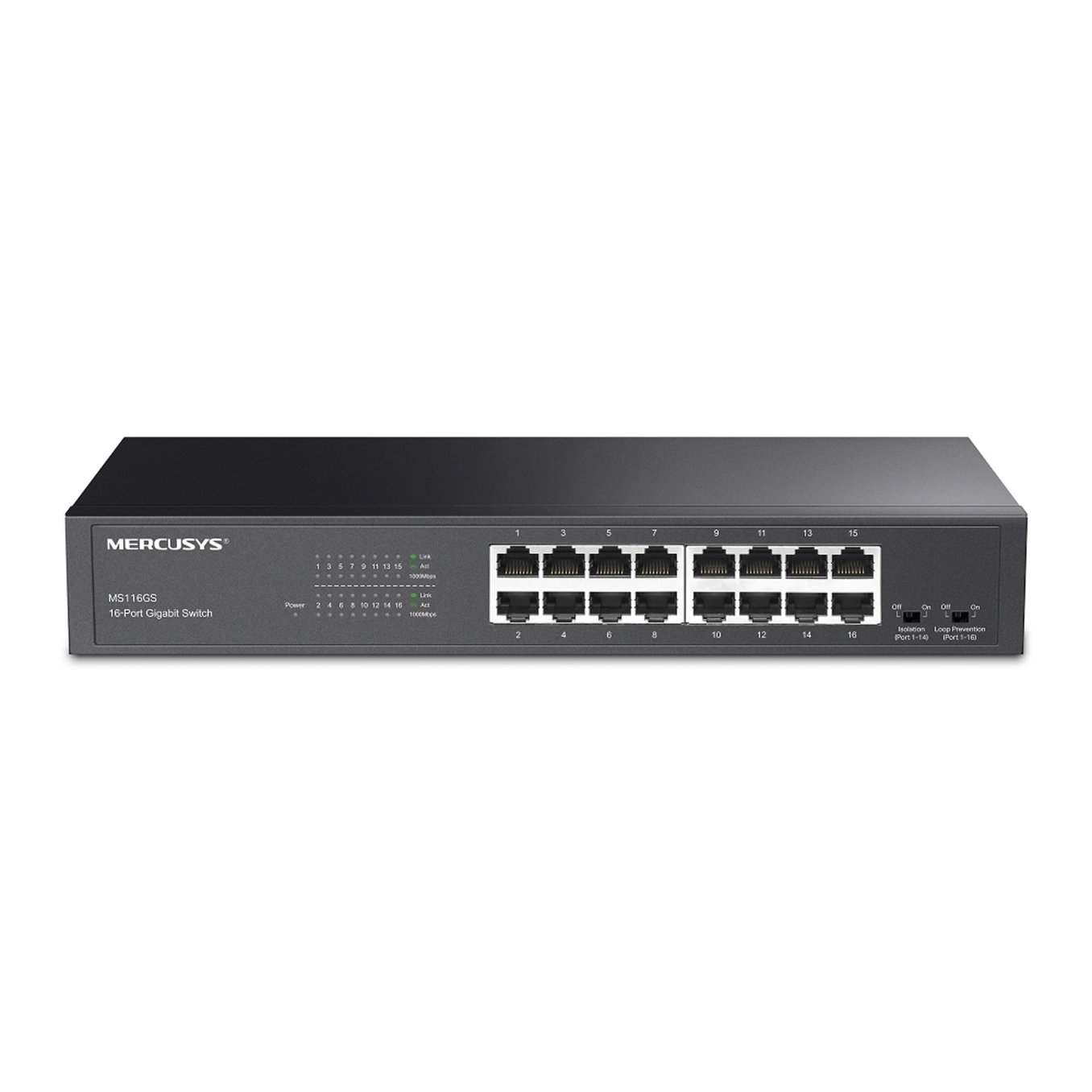 16-port Steel Case Gigabit Switch - MS116GS