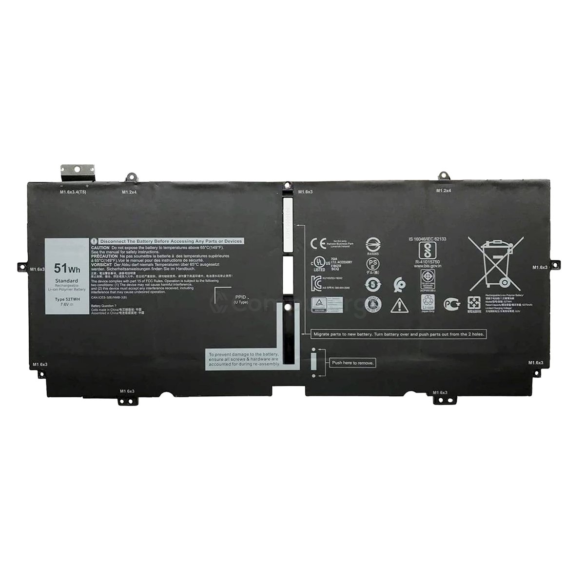 Dell XPS 13 7390 / 9310 2-in-1 52TWH Laptop Battery